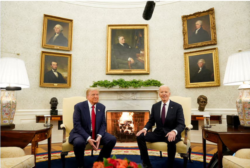 Reunión de Joe Biden y Donald Trump en el Despacho Oval