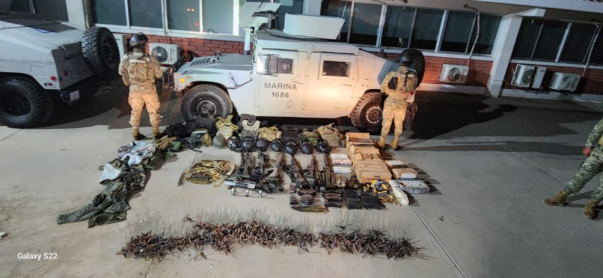Arsenal decomisado en Culiacán