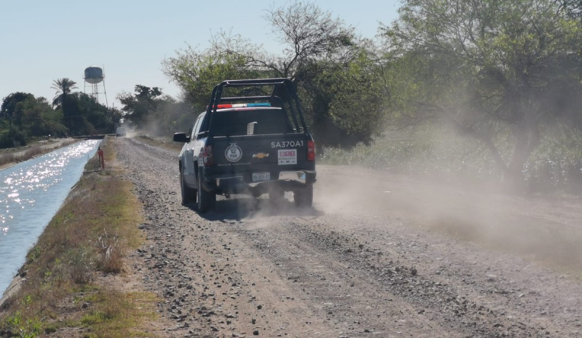 Camino de terracería en el Ejido Taxtes